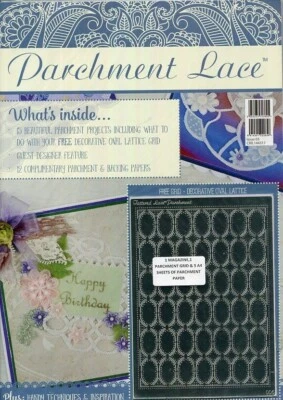 PARCHMENT LACE Magazine - Plus Free Grid - Decorative Oval Lattice ( Issue 03 ) - Image 1 of 2