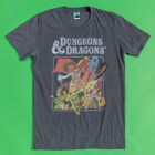 Dungeons And Dragons Cartoon Navy Marl T-Shirt : S,L