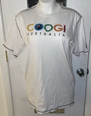 Coogi Shirt Mens 3XL White Embroidered Graphic Tee Spell Out Australia Vintage - Image 1 of 4