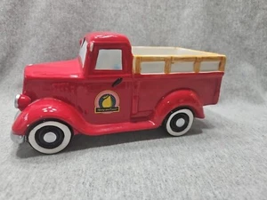 Harry & David  Pear Red Truck Pickup Flower Fruit Pot Decor - Picture 1 of 12
