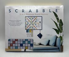 SCRABBLE 2-in-1 Message Board Edition Magnetic Wall Hanging & Game NEW