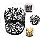Spiderweb Cut Paper Candle Holder for Halloween Decoration (50pcs)