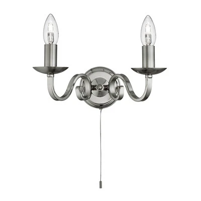 Applique Contemporanea Richmond Acciaio Argento 2 Luci E14 - Immagine 1 di 4