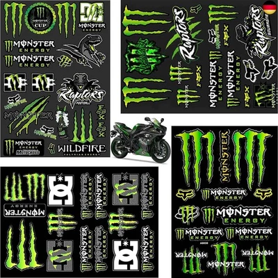 MARKE TAIYYI 4-Teilig Monster Energy Aufkleber Aufkleber Motorrad Coole Motorradhelm