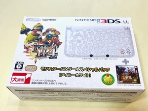Nintendo 3DS XL LL Monster Hunter 4 Special Pack Airou White Console New Rare - Picture 1 of 6