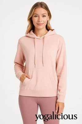 Sudadera con capucha para mujer Yogalicious Lux rosa polar acanalada Coffee Break M nueva con etiquetas Foto 1 de 4