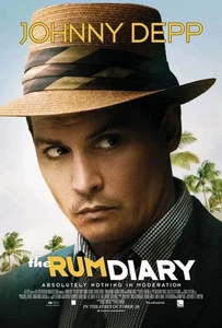 THE RUM DIARY Filmposter 27x40 Johnny Depp Aaron Eckhart Amber Heard Giovanni - Bild 1 von 4