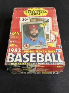 1983 Fleer Baseball Sealed Wax Box 38 Packs Gwynn, Boggs, Sandberg Rookie RC *2 - Picture 1 of 7