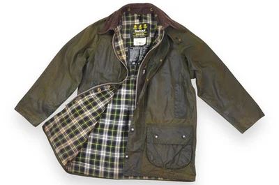 Chaqueta Barbour Beaufort Vintage Para Hombre Verde Cera A150 Inglaterra Clásica C38/97cm Foto 1 de 4