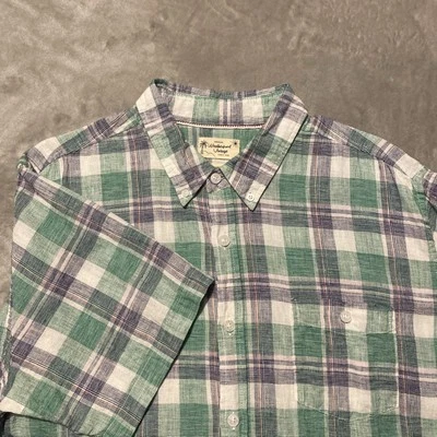 Original Weatherproof Vintage Shirt Mens 2XL Plaid Washable Linen Preppy Classic - Image 1 of 4