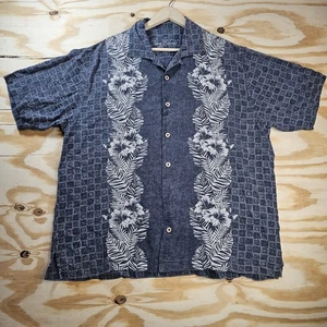 Camicia Tommy Bahama uomo XL seta camp hawaiana con bottoni floreale preppy - Foto 1 di 9