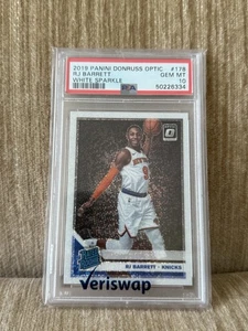 2019 PANINI DONRUSS OPTIC WHITE SPARKLE #178 RJ BARRETT RATED ROOKIE RC PSA 10 - Picture 1 of 2