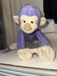 Ganz Webkinz Jr. Purple Monkey Plush Toy 12” Stuffed Animal #WJ104 No Code - Picture 1 of 10