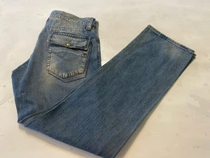 Jeans Uomo Vintage Energie Kirk Bottone Fly Distressed Blu Taglia 34 - Foto 1 di 11