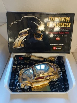 Burago Gold 140/600 VW Kafer 55 Bburago Hot Wheels Polistil  Politoys Mebetoys  - Immagine 1 di 4