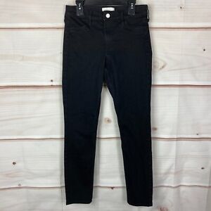H&M Mid Rise Skinny Jeans Womens Size 2 Black Denim Cotton Stretch Solid