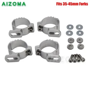 Motorcycle Adjustable Headlight Fairing Mounting Fork Clamp fits 35-45mm Forks - Picture 1 of 8