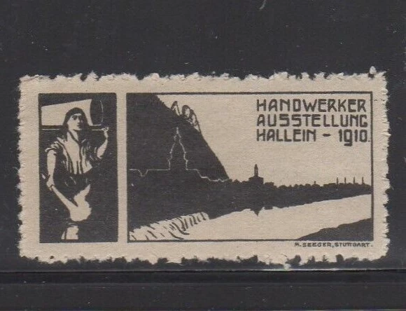 Austrian Advertising Stamp- 1910 Craftsmen Exposition, Hallein - Image 1 of 1