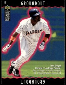 1996 Collector's Choice Tony Gwynn #17 San Diego Padres Groundout