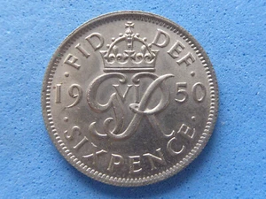 726) Großbritannien George VI Sixpence 1950 Brillant High Grade 1,75£ - Bild 1 von 2