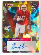 2023 Leaf Vivid Gray Crystals #EH2 Elijah Higgins Autograph RC #7/9