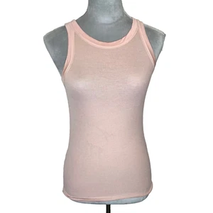 Camiseta sin mangas Allsaints Rina talla US 2 pequeña rosa acanalada camisa larga tejida suave verano - Imagen 1 de 12