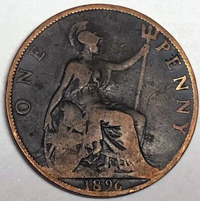 # C9741    GREAT BRITAIN     COIN,     LARGE  PENNY    1896 - Image 1 of 2