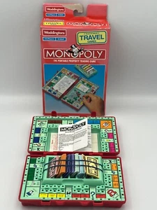 Travel Monopoly, Red Suitcase Edition by Waddingtons, 1997 - Complete - Picture 1 of 5