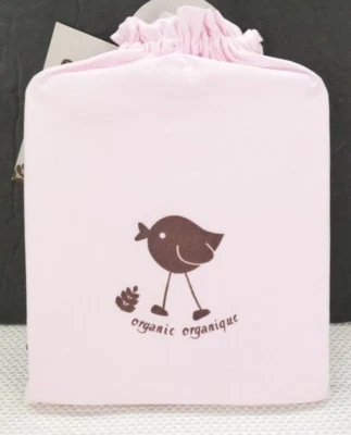 Kushies Certified Organic Cotton Play Pen Fitted Sheet / Pink / TF - Image 1 of 4