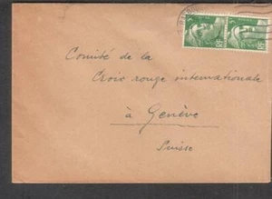 France Aug 1945 post WWII cover W Garbeuschlaeger Strasbourg to Red Cross Geneva - Picture 1 of 2
