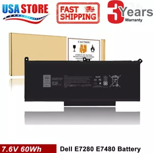 F3YGT Battery For Dell Latitude 12 13 14 E7280 E7480 7480 7490 7380 7390 DM3WC - Picture 1 of 12