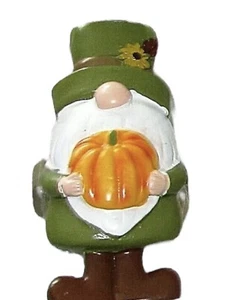 Thanksgiving Pilgrim Gnome Pumpkin Harvest Set Of 4 Fall Whimsy Napkin Rings - Picture 1 of 6