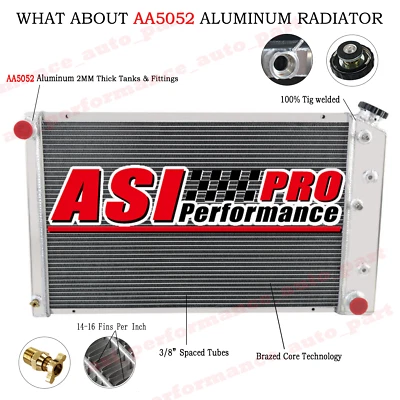 Radiador de aluminio de 4 filas para Chevy C20 C30 K20 1981-1986 Caprice 1970-1988 V8 gasolina Foto 1 de 4
