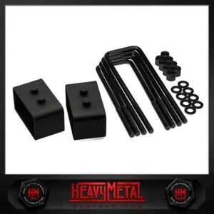 Fits 2004-2020 Ford F-150 4WD Steel 1.5" Rear Lift Leveling Kit Blocks + U-Bolts - Picture 1 of 12