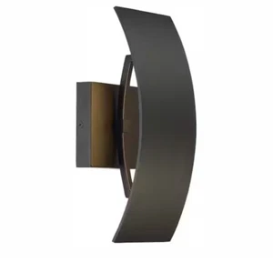 Gardi 11.75 in. 1-Light Sand Black Outdoor Integrated LED Wall Lantern Sconce - Picture 1 of 9