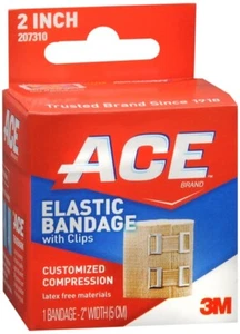 ACE Elastic Bandage With Clips Customized Compression 2 Inches 1 Each - Picture 1 of 3