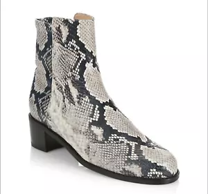 NEW STUART WEITZMAN Easyon Reserve Snakeskin Print Leather Booties (Size 6)-$595 - Picture 1 of 12