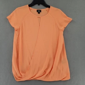 Mossimo Semi-sheer XS Lightweight Blouse Orange Short Sleeve - Picture 1 of 12