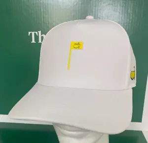 2025 Masters Golf Tech WHITE Hat (PIN FLAG) Augusta National NWT - Picture 1 of 5