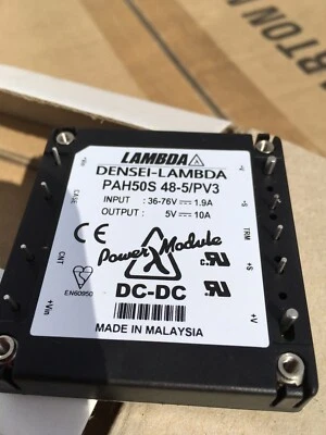 6 Lambda PAH50S 48.5/PV3 Power supply Module Input 36-76V 1.9A Output 5V 10A DC - Image 1 of 4