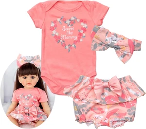 Reborn Baby Doll Clothes Adorable Orange Suits for 20-22 Inch Reborn Newborn Dol - Picture 1 of 12