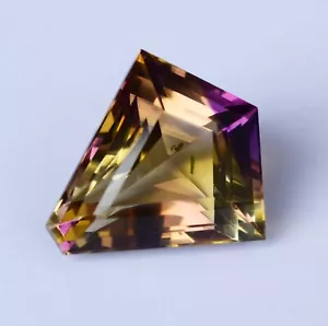 26.80 Ct Beautiful Natural Ametrine Fancy Cut Certified Loose Gemstone - Picture 1 of 9