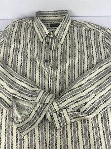 GIANNI VERSACE - Vintage 90’s 100% Silk Men Shirt Black & White - Picture 1 of 21