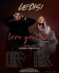 Poster Ledisi Love You Too 2025 Tour Poster, gift for fans - Picture 1 of 8