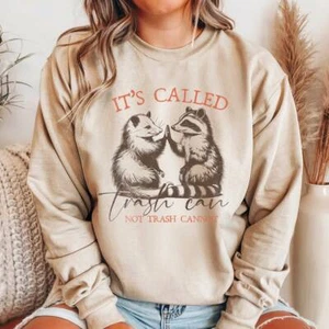 Possum Sweatshirt | Raccoon Opossum Lover Gift | Cottagecore Goblincore Retro - Picture 1 of 8