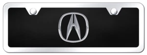 Acura Chrome 3D Logo Stainless Steel Mini Kit License Plate Official Licensed - Imagen 1 de 6