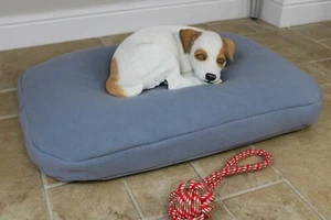 Bean Bag Dog Bed, Small Cushion Mattress Dog Bed, Washable Nesting Puppy Bed. - Picture 1 of 12