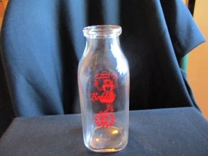 BORDEN'S MILK BOTTLE GLASS 1 PINT JAR W/ELSIE THE COW - Picture 1 of 6