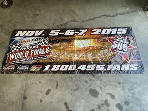 World of Outlaws world finals SPRINT CAR BANNER charlotte 7.8'x2.9' - Picture 1 of 4