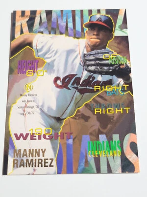 MANNY RAMIREZ 1995 Fleer #145.  INDIANS - Image 1 of 2